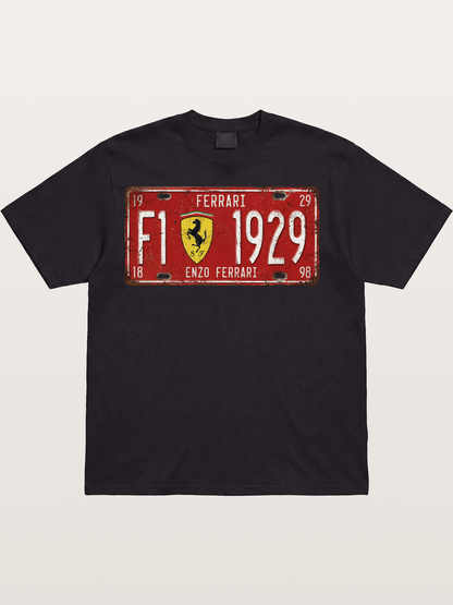 license plate Cotton T-shirt