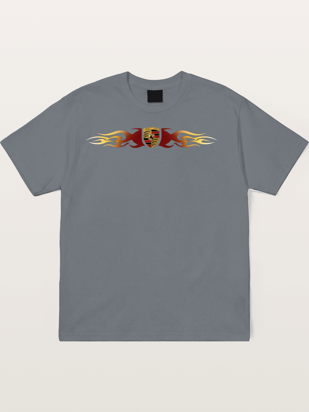 Porsche Crest Flame Stripe Cotton T-shirt