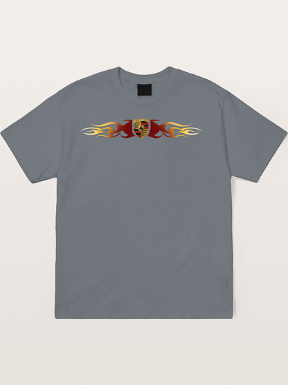 Porsche Crest Flame Stripe Cotton T-shirt