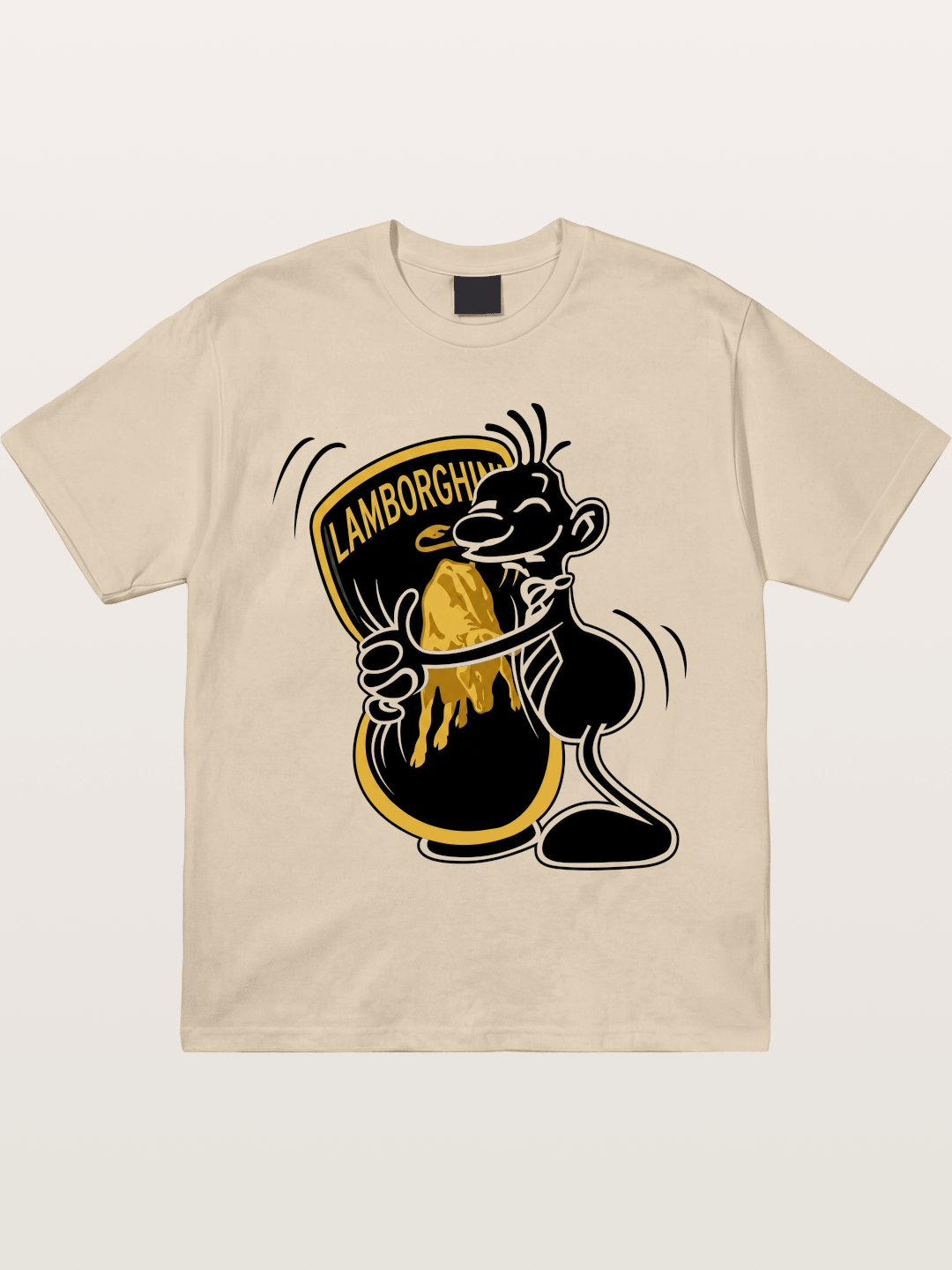 Cartoon Hugs Lamborghini Logo Gildan T-shirt