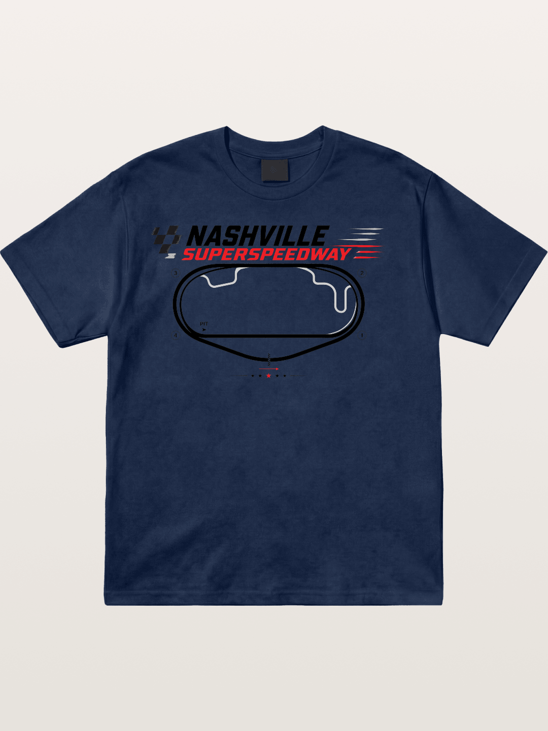 Nashville Superspeedway Oval Layout Cotton T-shirt