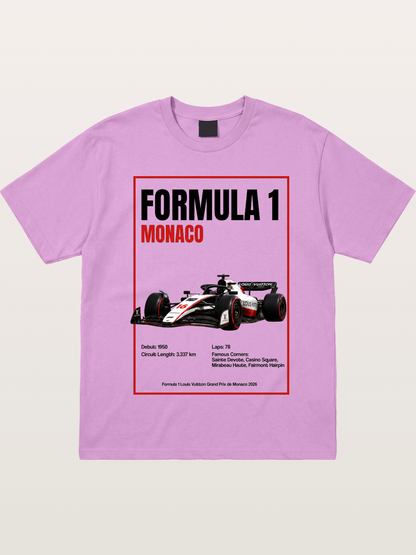 F1 Monaco LV Racing Car Poster Gildan T-shirt