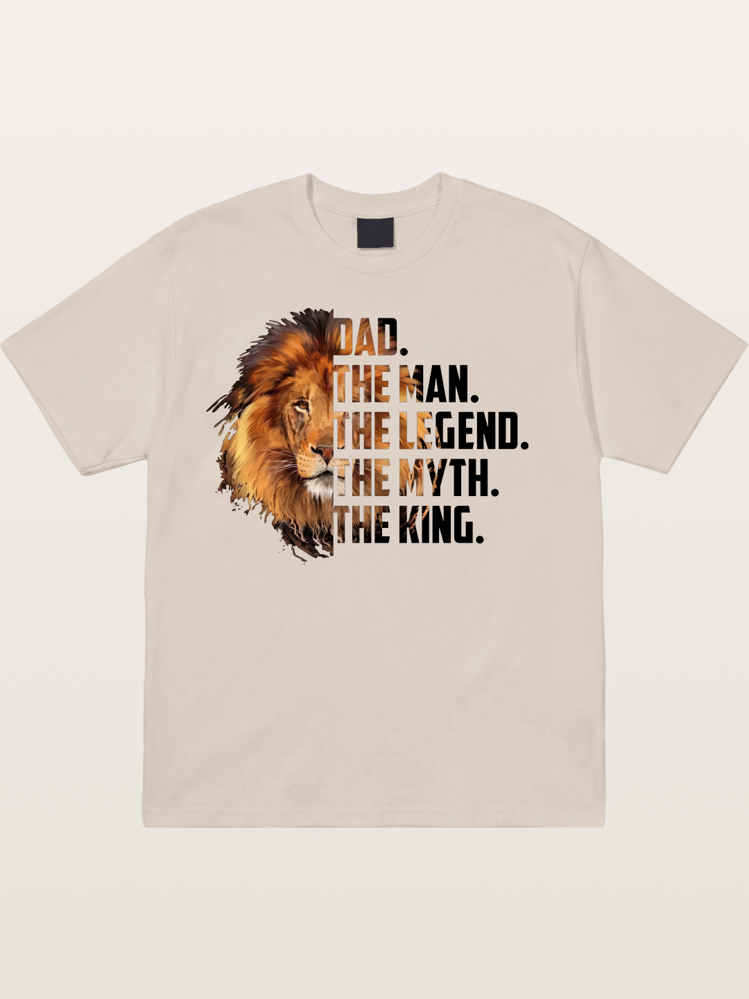Dad The King Lion Design Cotton T-shirt