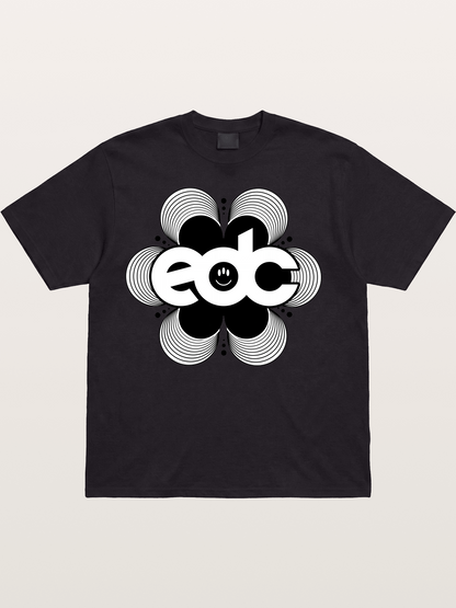 EDC Wavy Daisy Logo Design Cotton T-shirt
