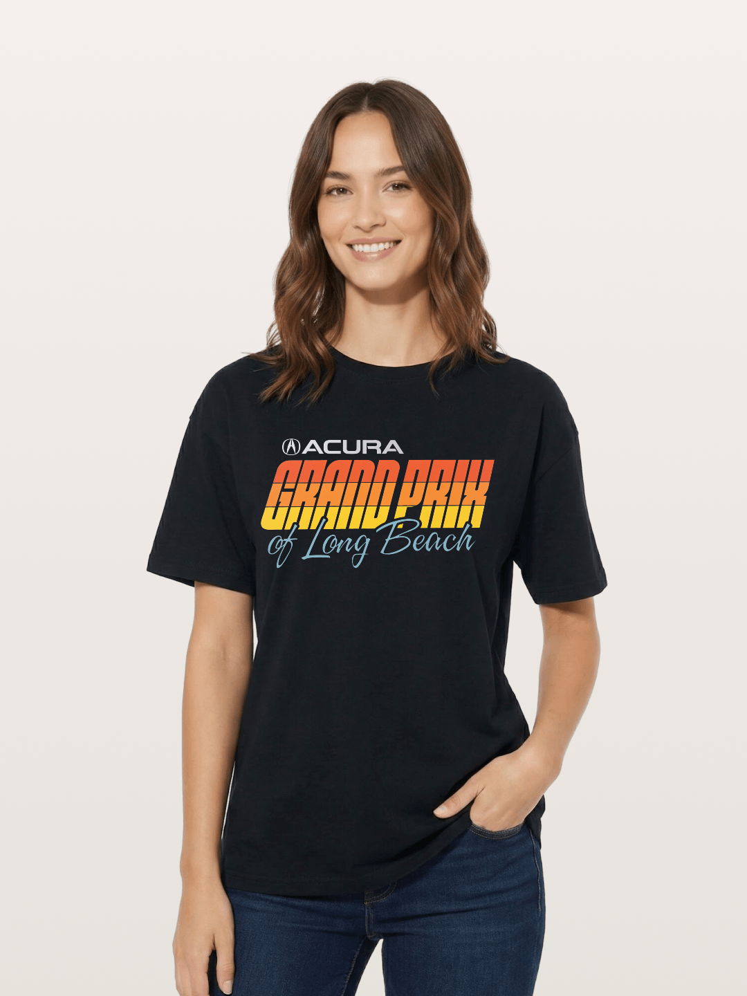 Sunset Grand Prix Typography Cotton T-shirt