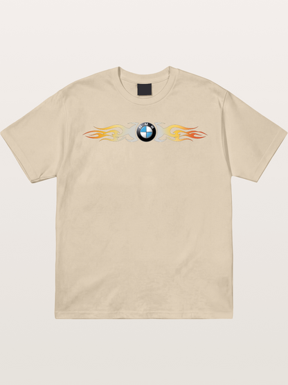 BMW Roundel Flame Stripe Gildan T-shirt