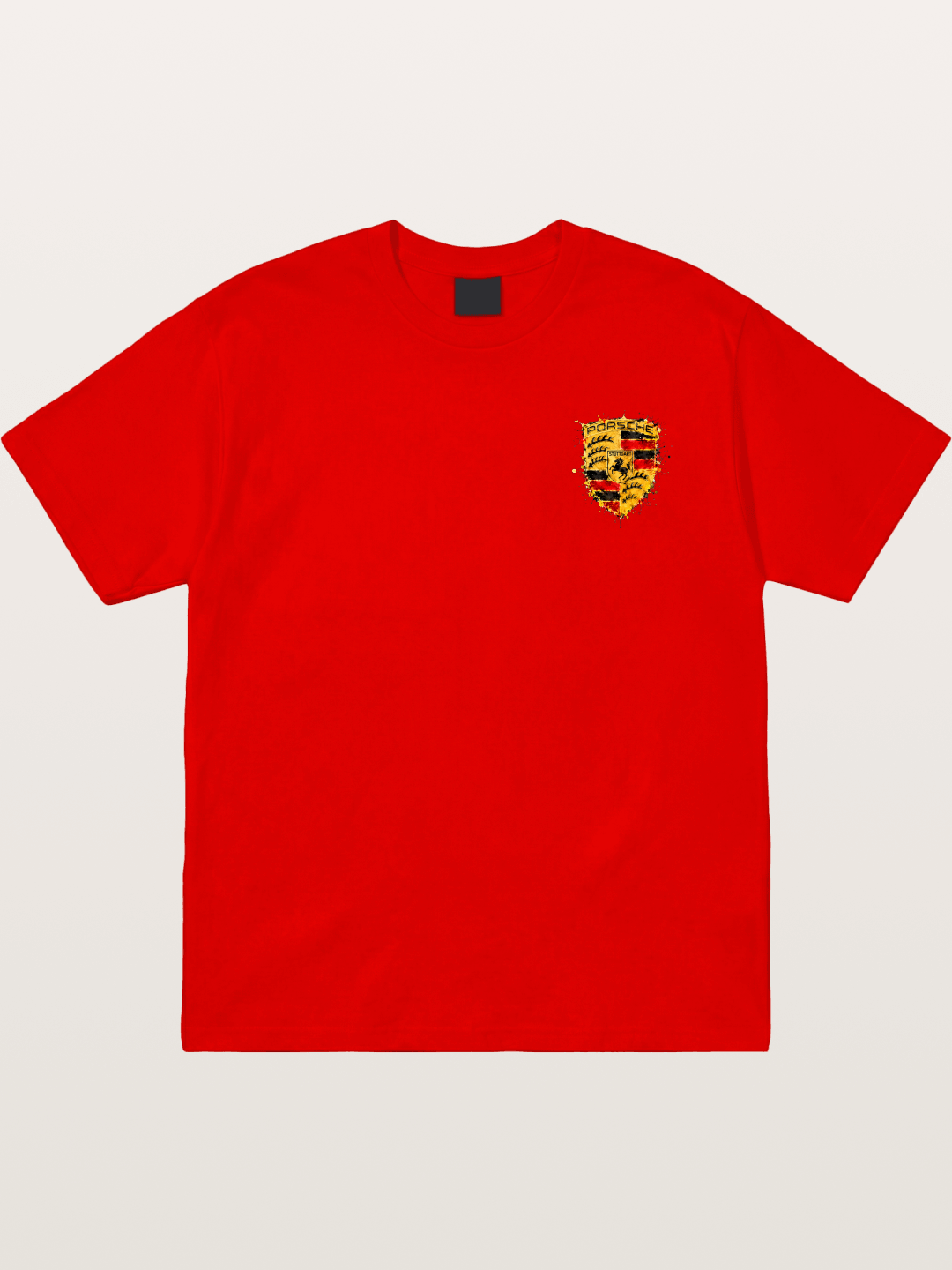Porsche Splash Crest Design Cotton T-shirt