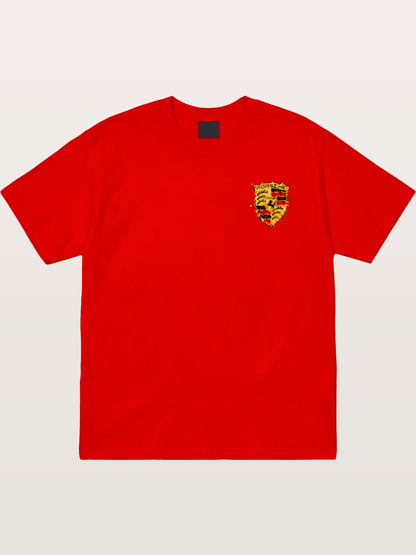 Porsche Splash Crest Design Cotton T-shirt