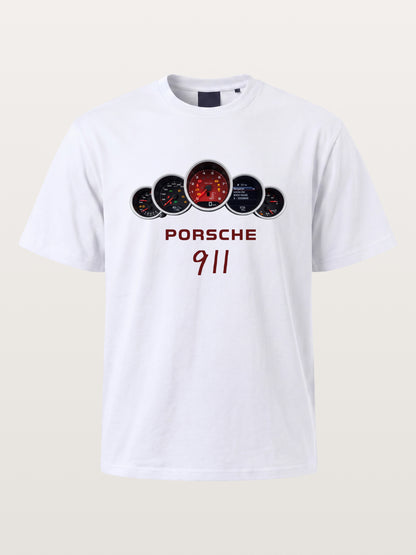 Five Piece Porsche 911 Gauge Cluster Cotton T-shirt