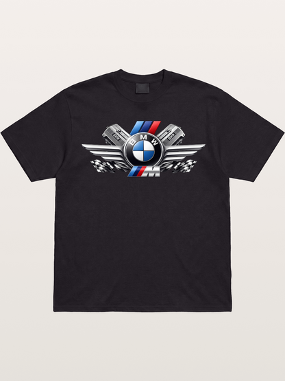 BMW Engine & Logo Wing Design Gildan T-shirt