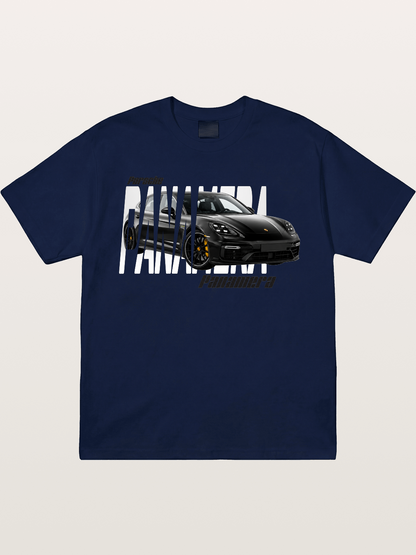 Porsche Panamera Typography Print Gildan T-shirt