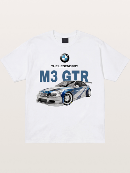 BMW M3 GTR Legend Print Cotton T-shirt