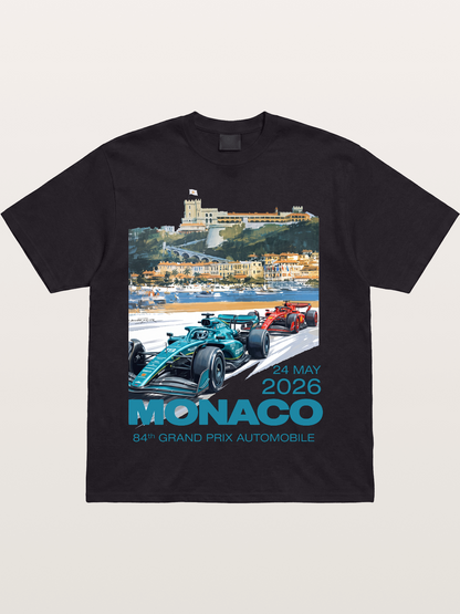 2026 Monaco Grand Prix Race Cars Scene Cotton T-shirt