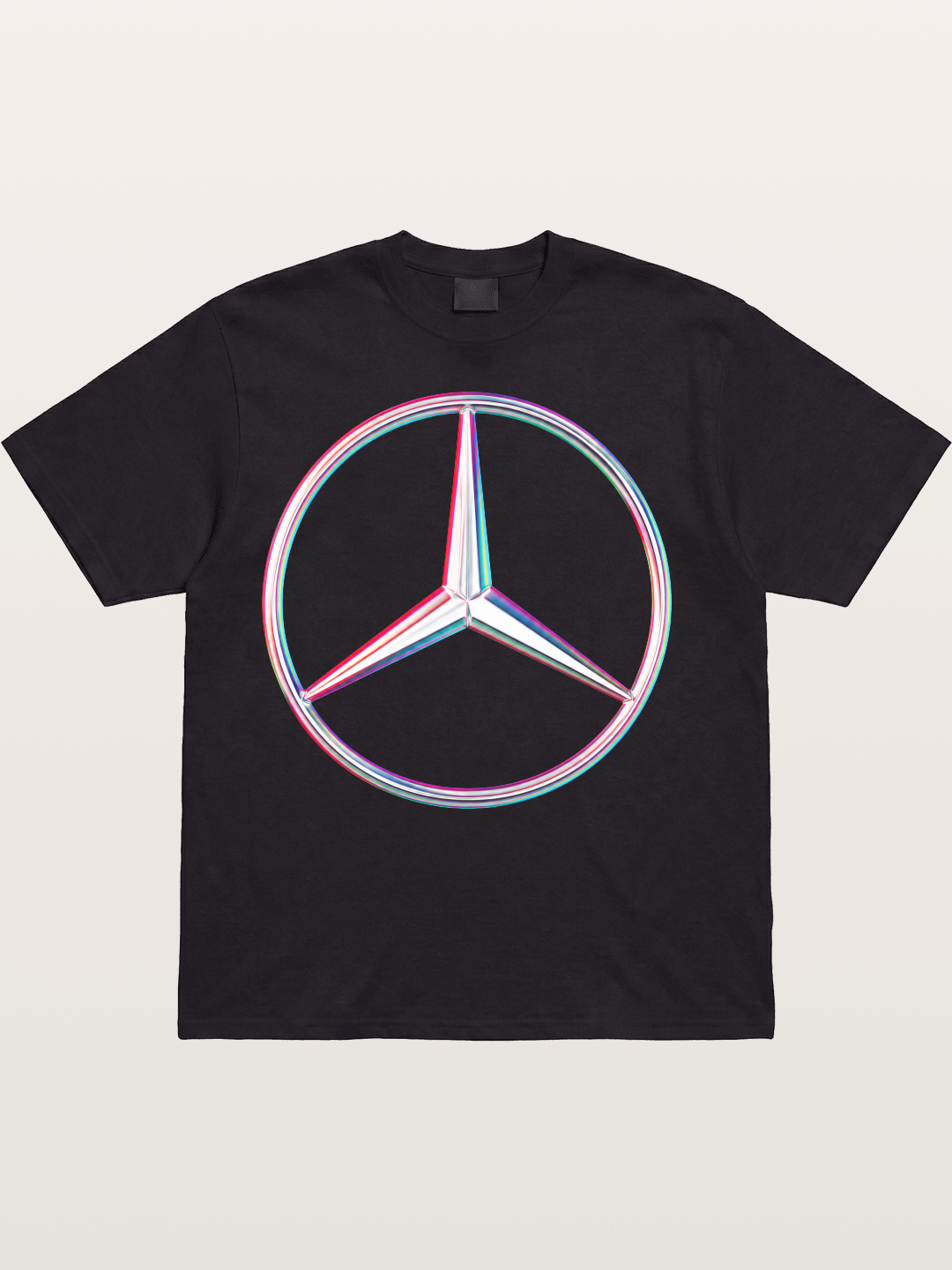 Mercedes Holographic Logo Cotton T-shirt