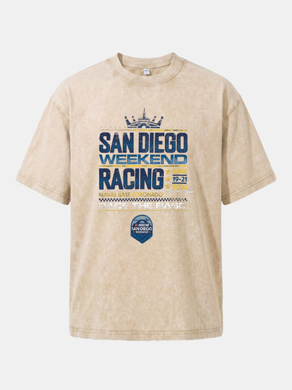 San Diego Racing Crown Layout Washed T-shirt