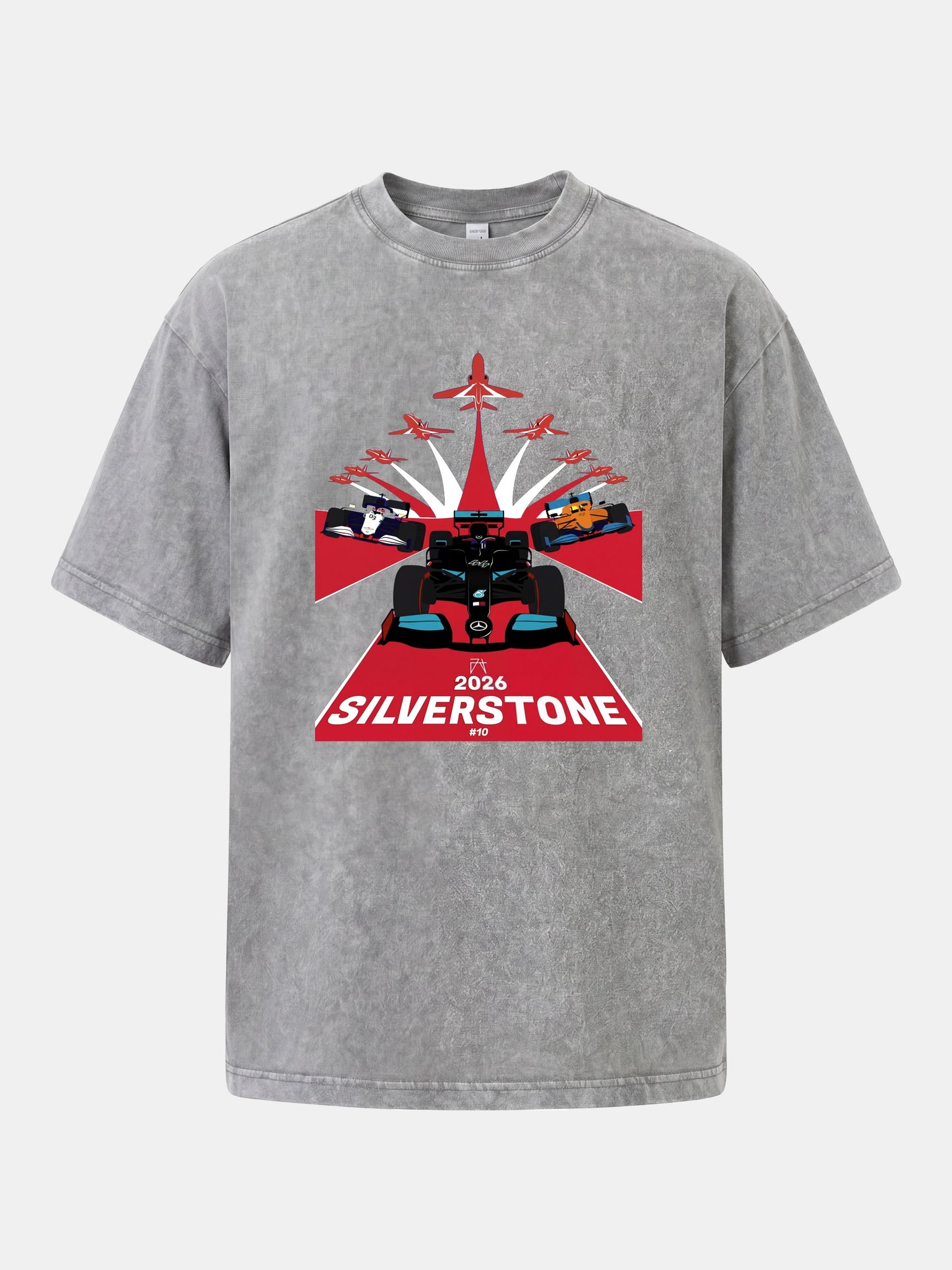 Silverstone F1 Race Formation With Jets Washed T-shirt