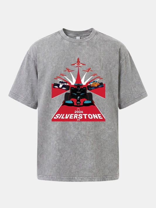 Silverstone F1 Race Formation With Jets Washed T-shirt