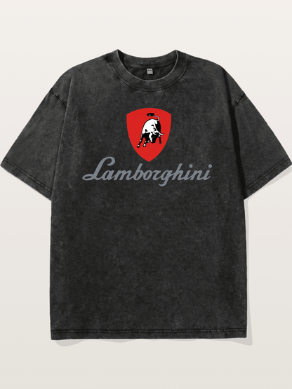 Lamborghini Red Bull Logo Washed T-shirt