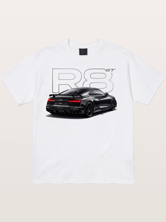 Audi R8 GT Black Rear End Cotton T-shirt