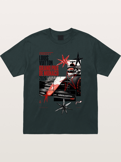 LV Monaco F1 Collage Art Gildan T-shirt