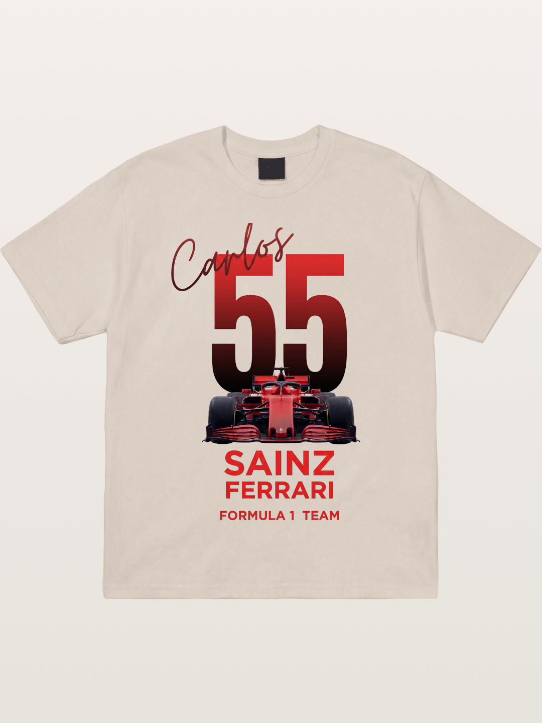 Carlos Sainz Ferrari 55 Art Cotton T-shirt