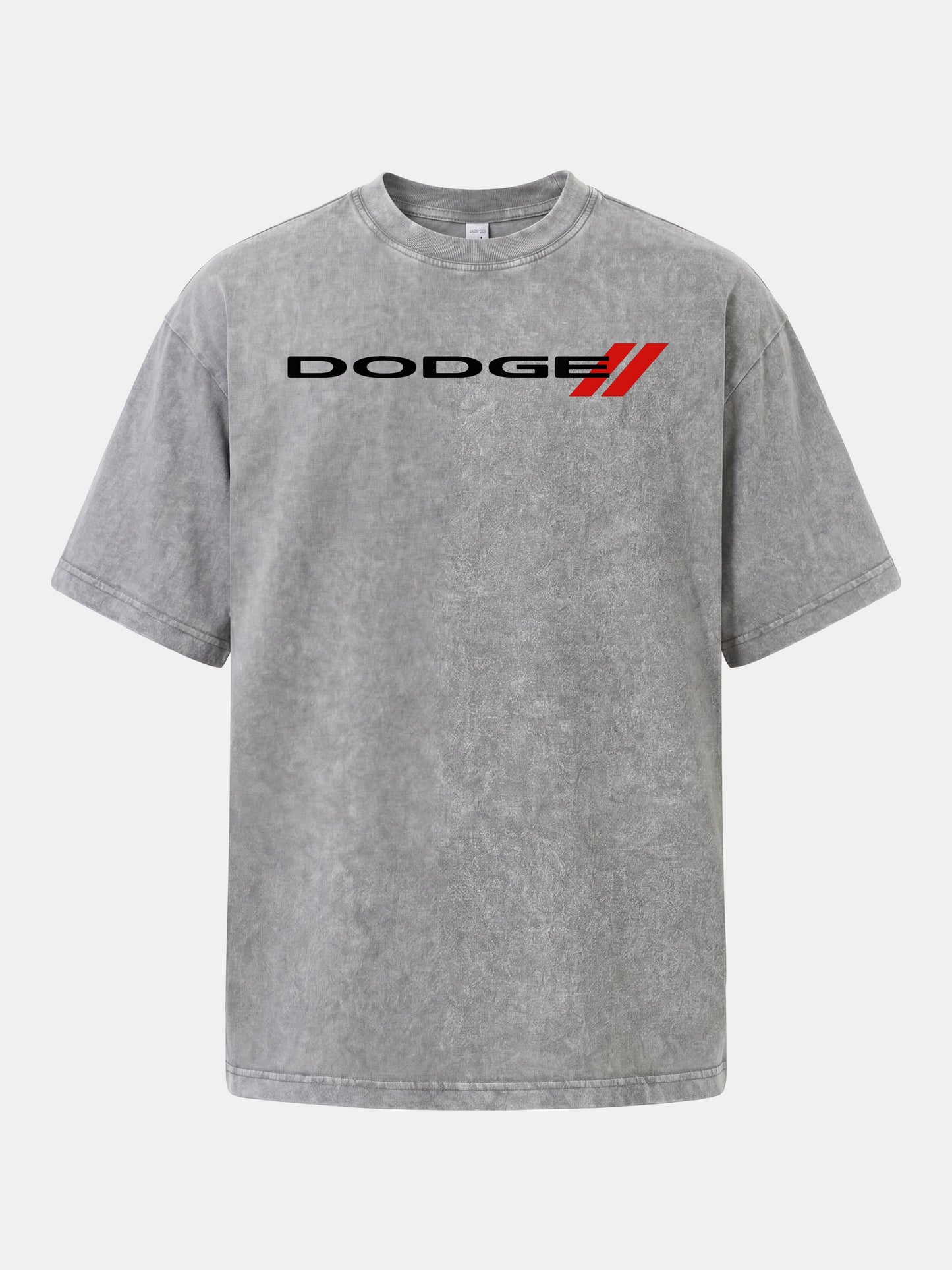 Dodge Red Strip Badge Print Washed T-shirt