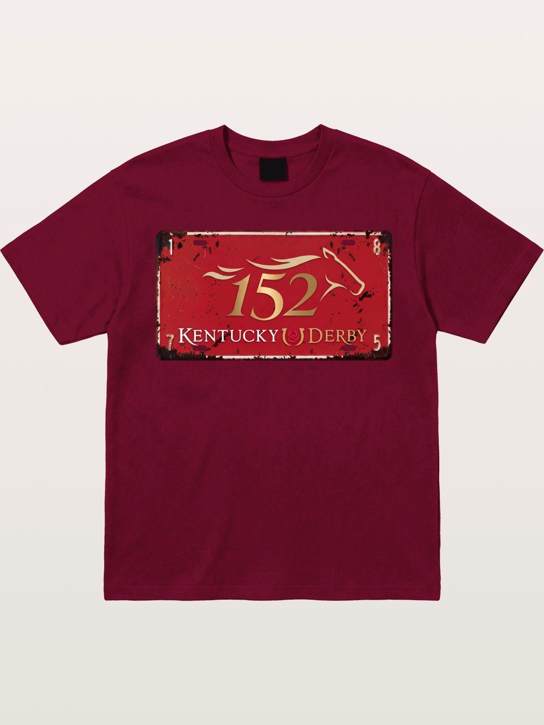 Kentucky Derby 152 License Plate Gildan T-shirt