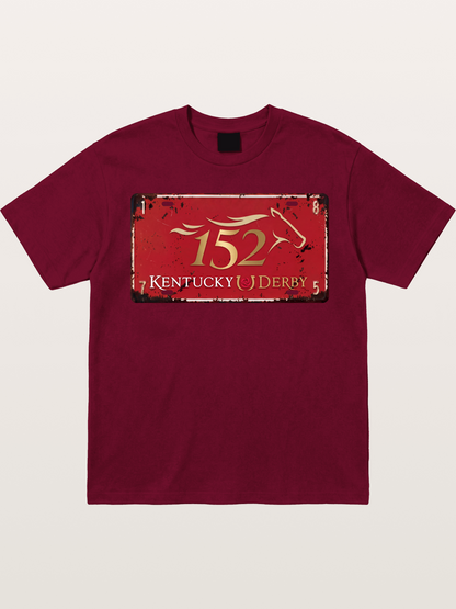 Kentucky Derby 152 License Plate Gildan T-shirt