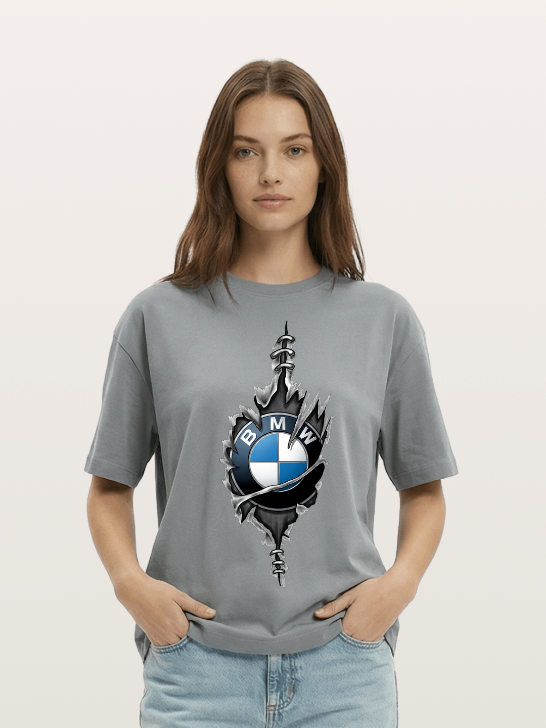 BMW Thorn Wreath Emblem Art Cotton T-shirt