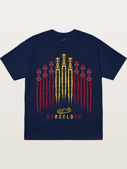 Barcelona GP Racing Column Streaks Gildan T-shirt