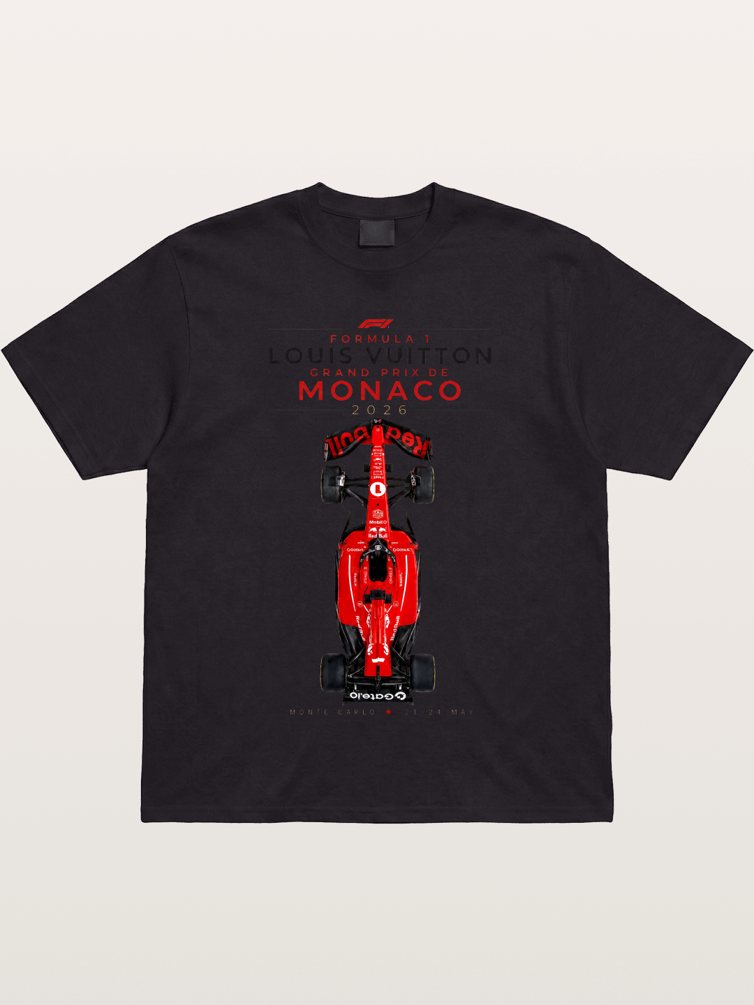 LV Monaco F1 Red Race Car Gildan T-shirt