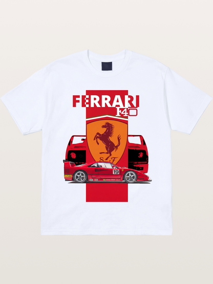 Ferrari F40 Race Car Double View Gildan T-shirt