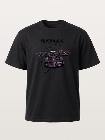 F1 Cars Silverstone Track Overlay Gildan T-shirt