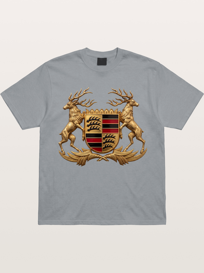 Porsche Crest Deer Artwork Gildan T-shirt
