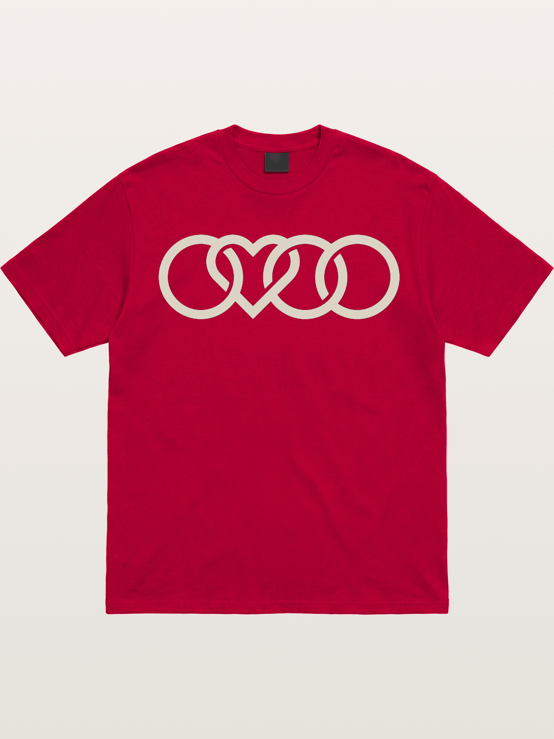 Audi Four Rings Heart Shape Gildan T-shirt
