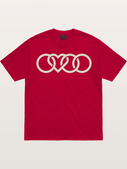 Audi Four Rings Heart Shape Gildan T-shirt