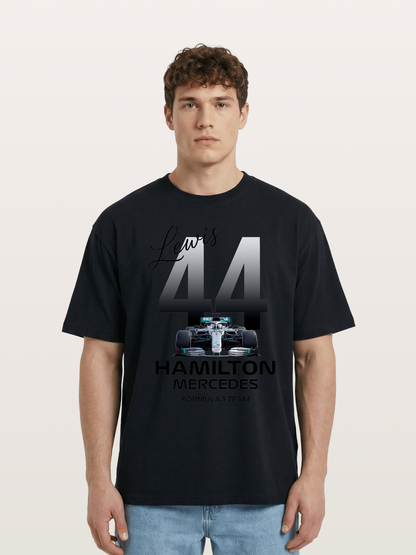 Lewis Hamilton Mercedes 44 Design Cotton T-shirt