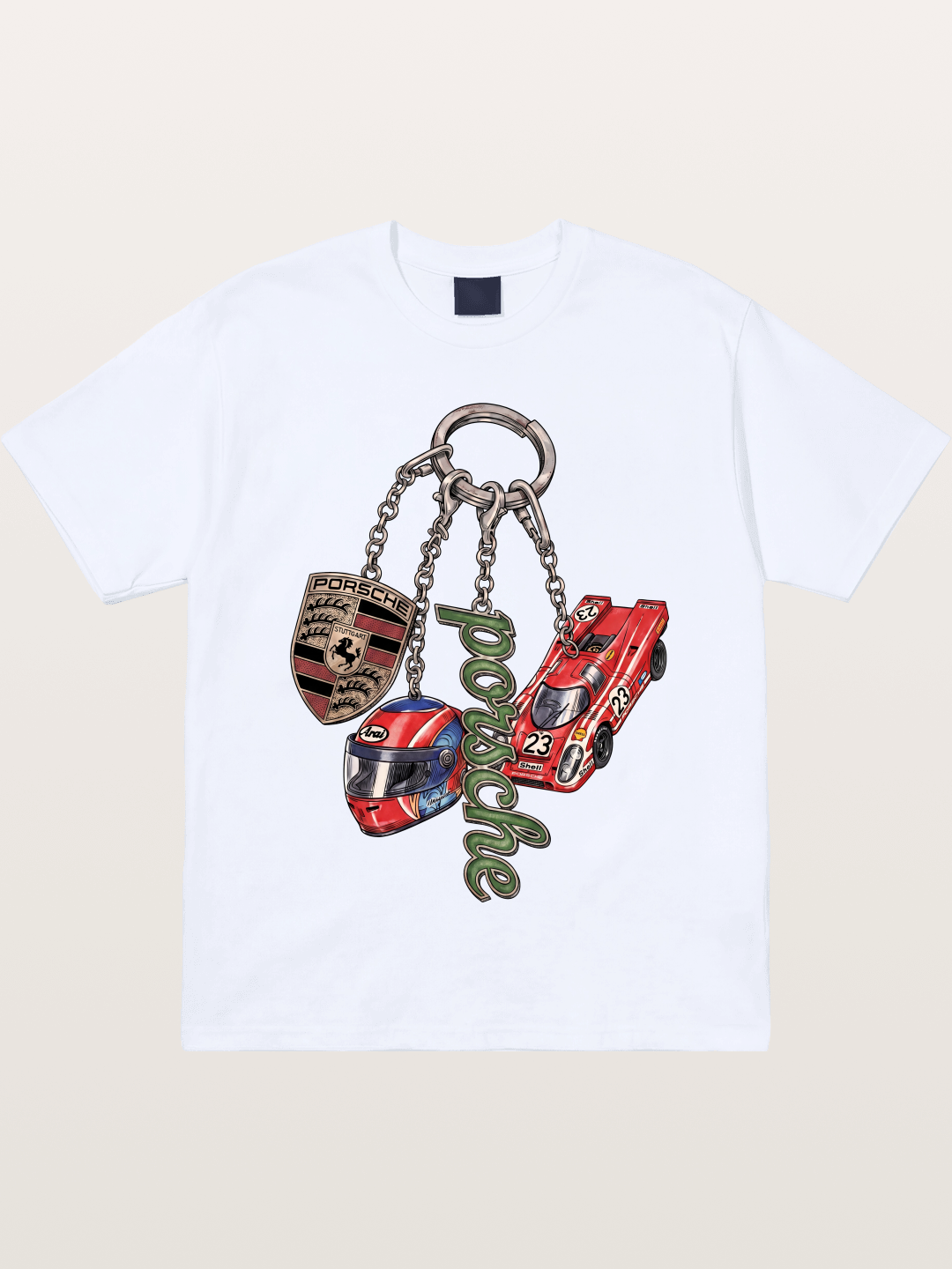 Porsche Vintage Race Charm Combo Gildan T-shirt