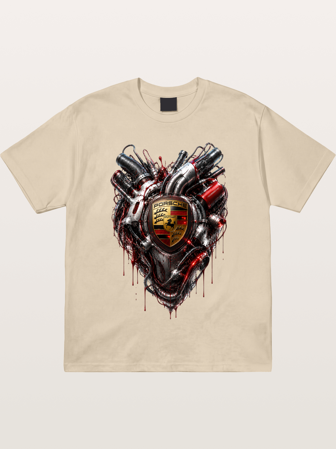 Porsche Mechanical Heart Art Gildan T-shirt