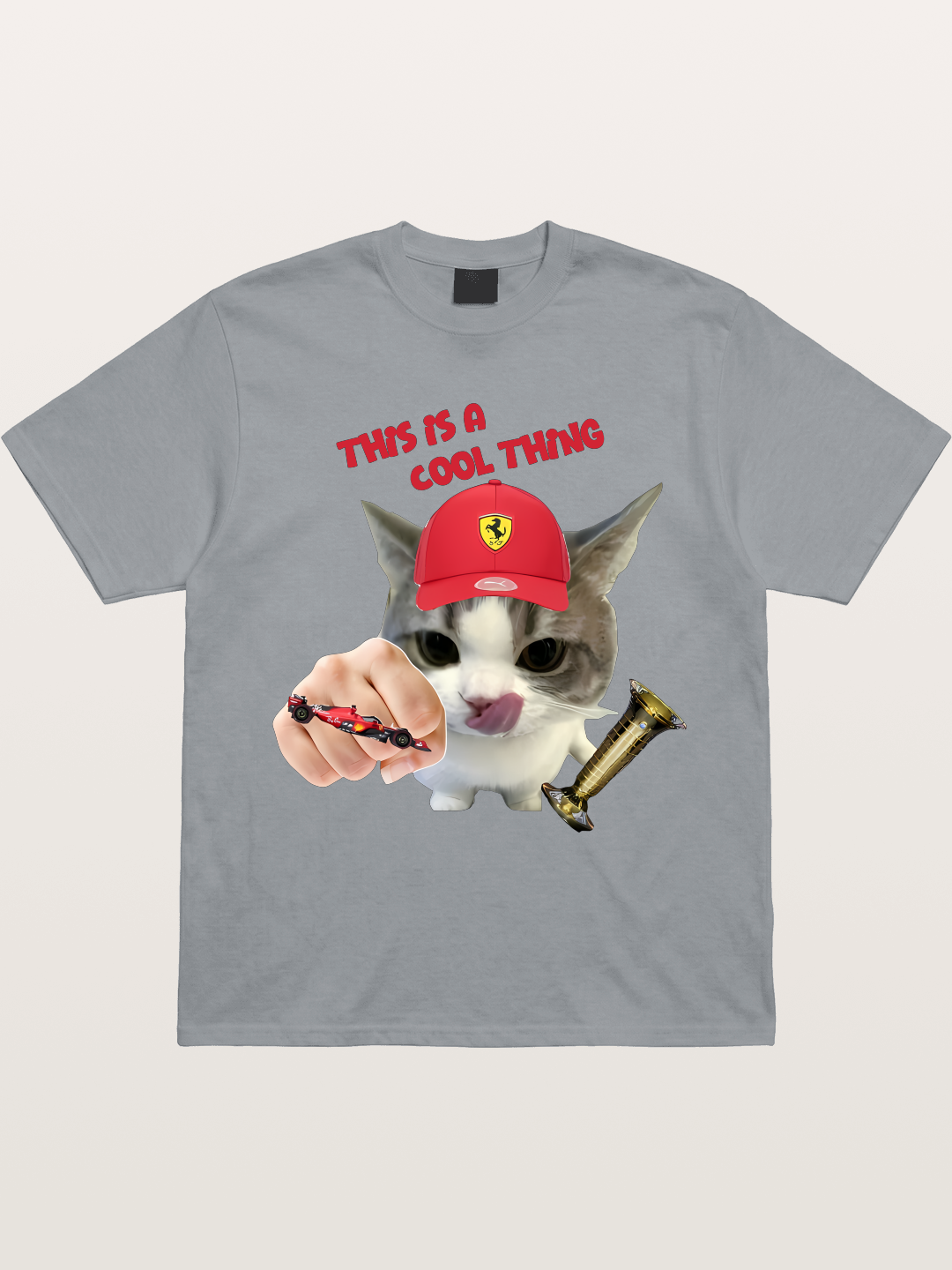 Ferrari Cat F1 Meme Gildan T-shirt