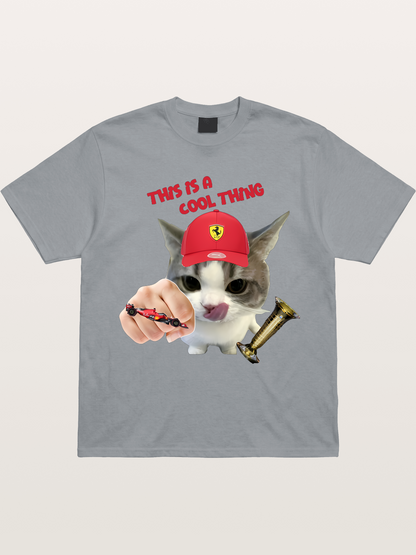 Ferrari Cat F1 Meme Gildan T-shirt