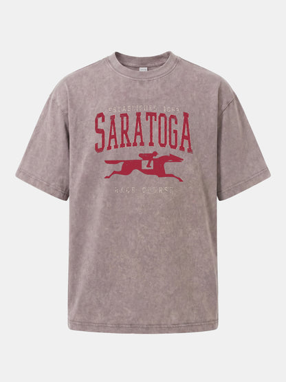 Saratoga Vintage Horse Silhouette Washed T-shirt