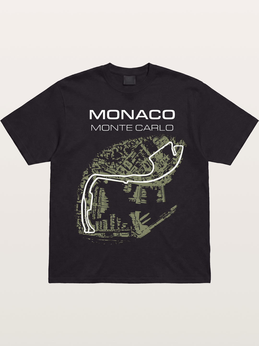 Monaco Grand Prix Vintage City Circuit Map Gildan T-shirt