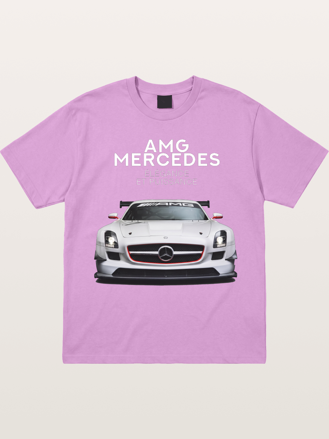 Mercedes AMG SLS White Race Car Gildan T-shirt