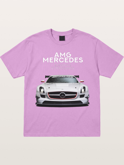 Mercedes AMG SLS White Race Car Gildan T-shirt