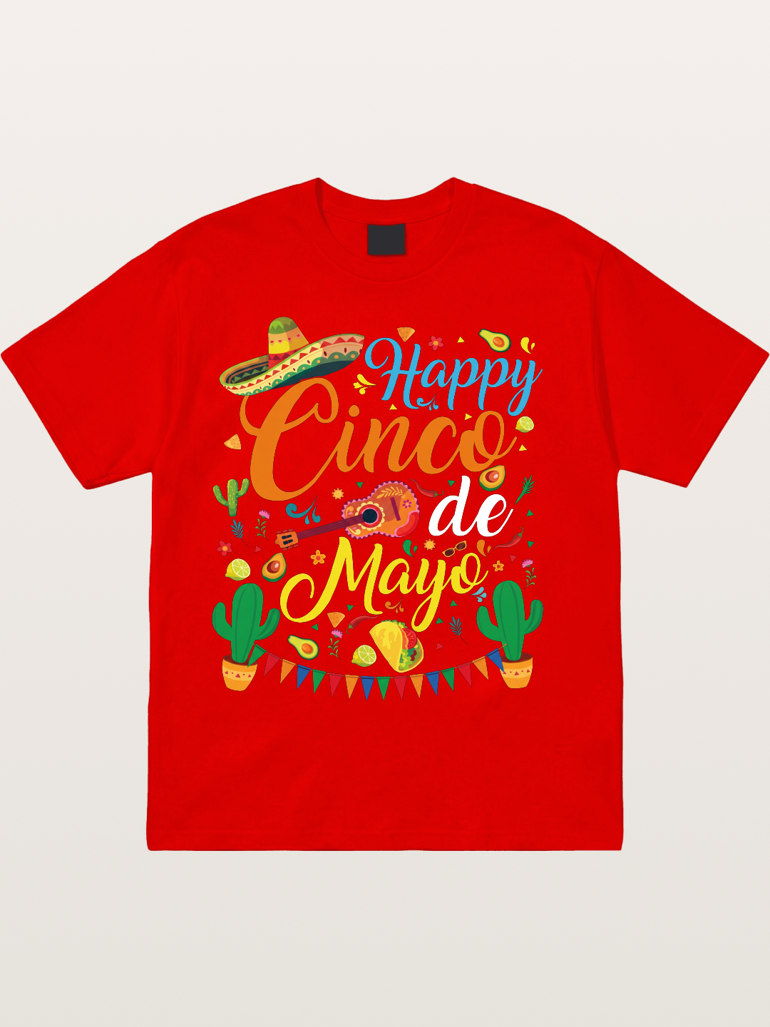 Cinco de Mayo Colorful Festival Design Cotton T-shirt