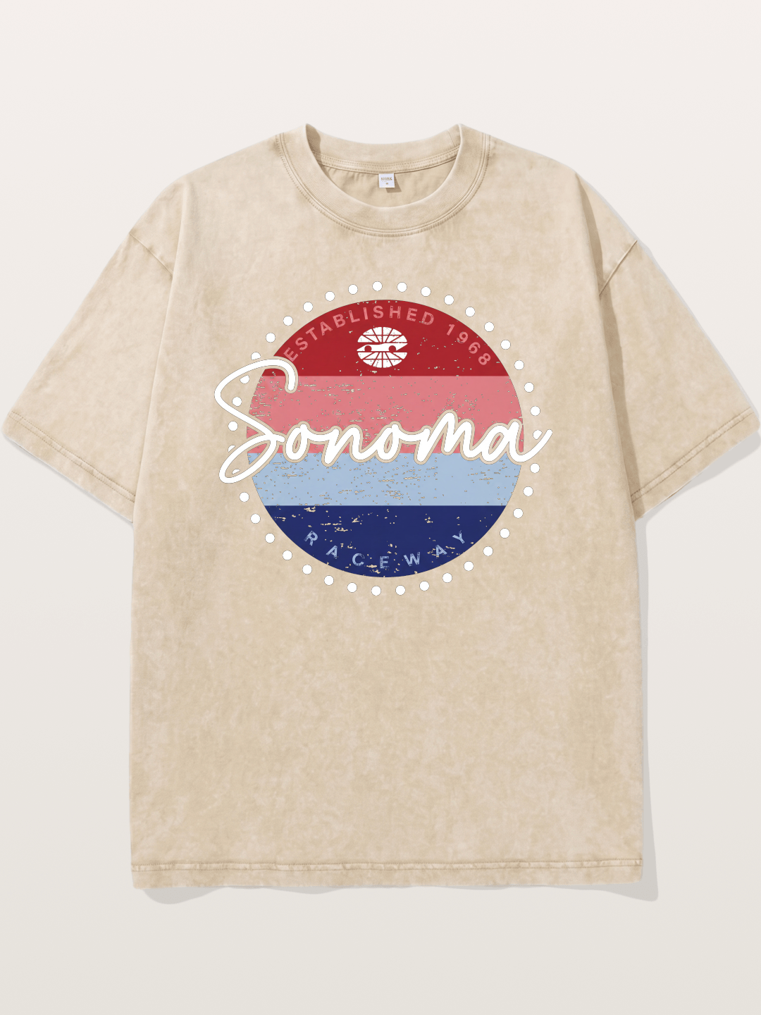 Sonoma Raceway Retro Circular Logo Washed T-shirt