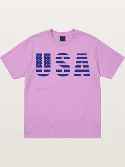 Blue Tone USA American Flag Gildan T-shirt