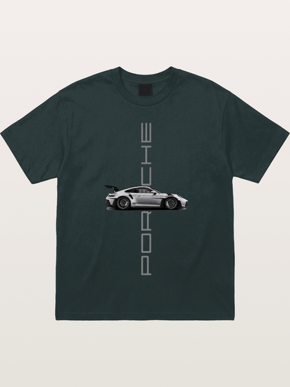 Porsche 911 Vertical Text Design Gildan T-shirt