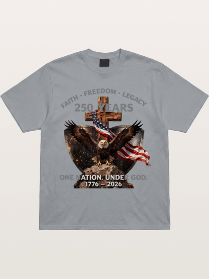 American Eagle Cross Faith Freedom Gildan T-shirt